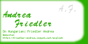 andrea friedler business card